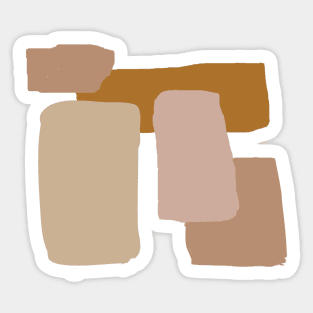 Earthy color brush strokes Sticker